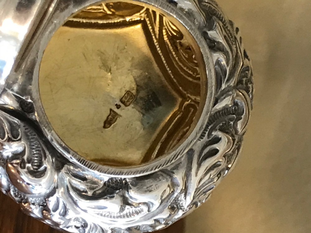 Edwardian Silver and glass scent perfume bottle, 1904 View VI