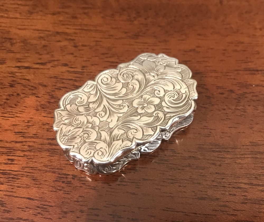 Early Victorian Silver Vinaigrette, 1848 View II