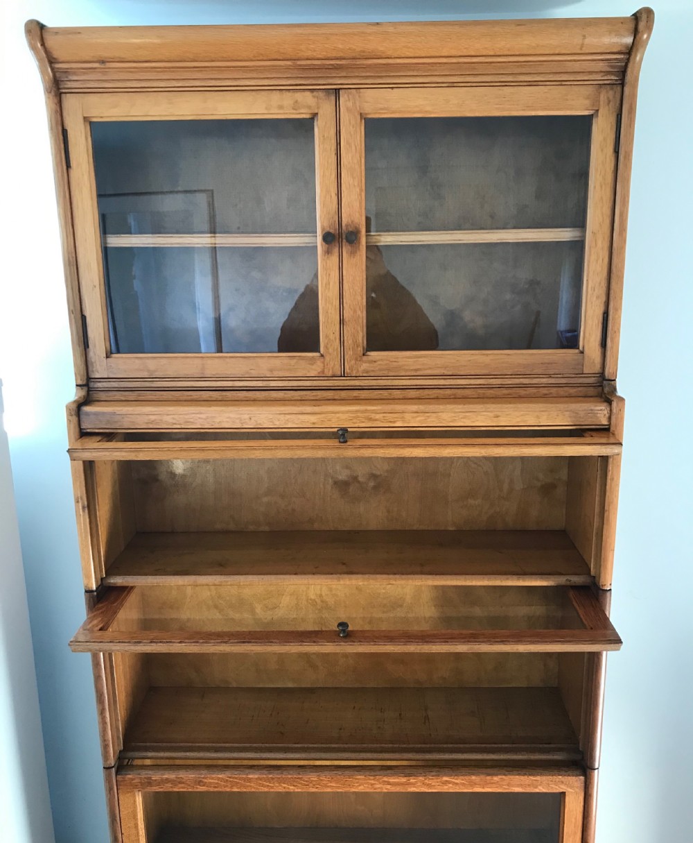 Oak Stacking Sectional Bookcase by Gunn  View II