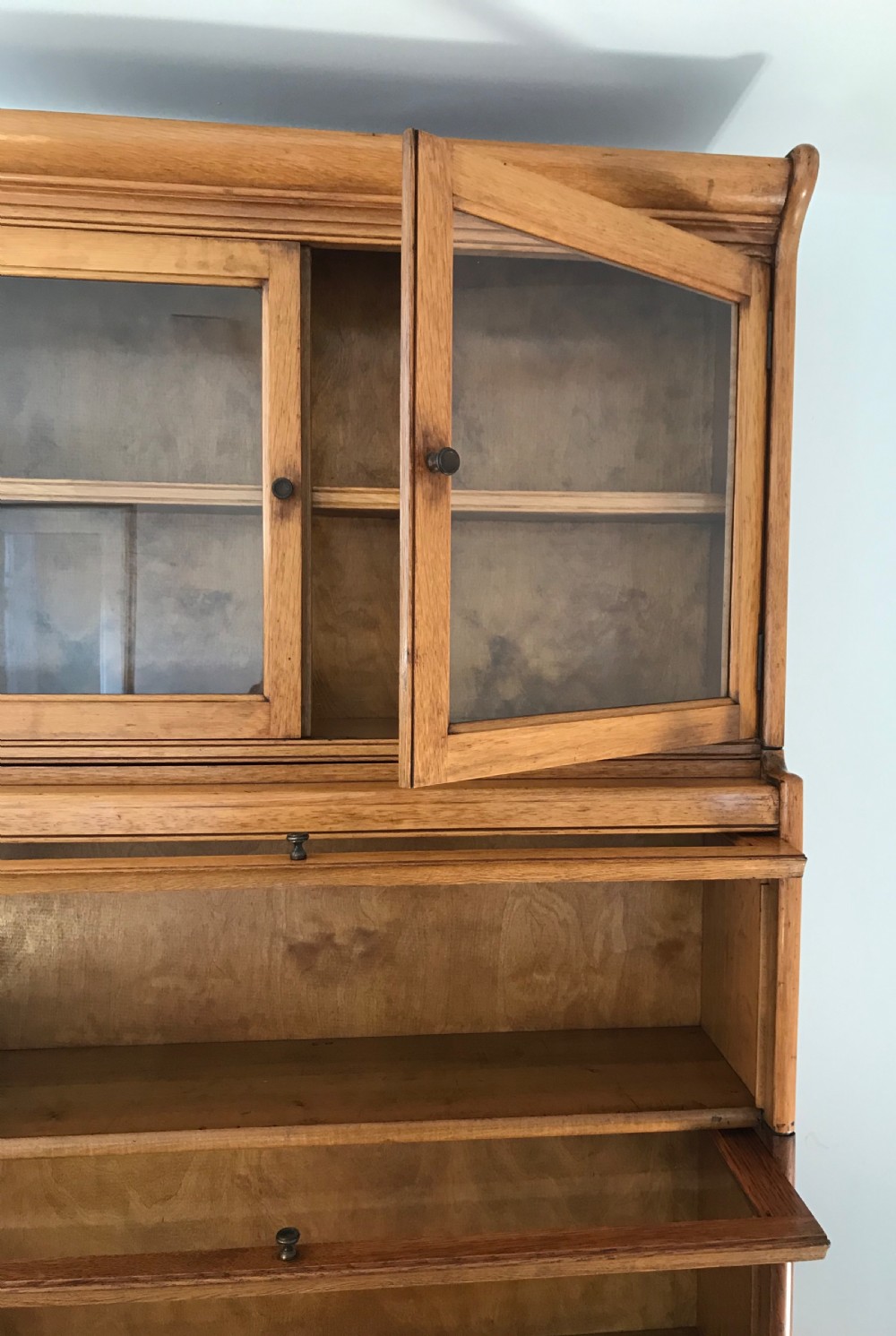 Oak Stacking Sectional Bookcase by Gunn  View III