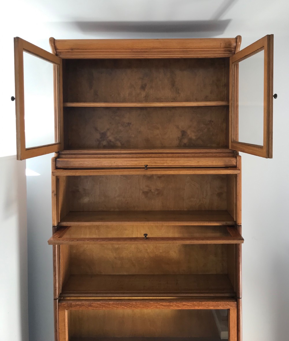 Oak Stacking Sectional Bookcase by Gunn  View IV