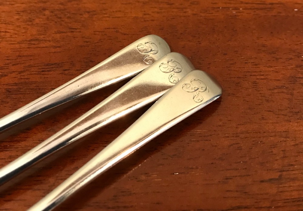 Set Three George III Silver Salt Spoons View II