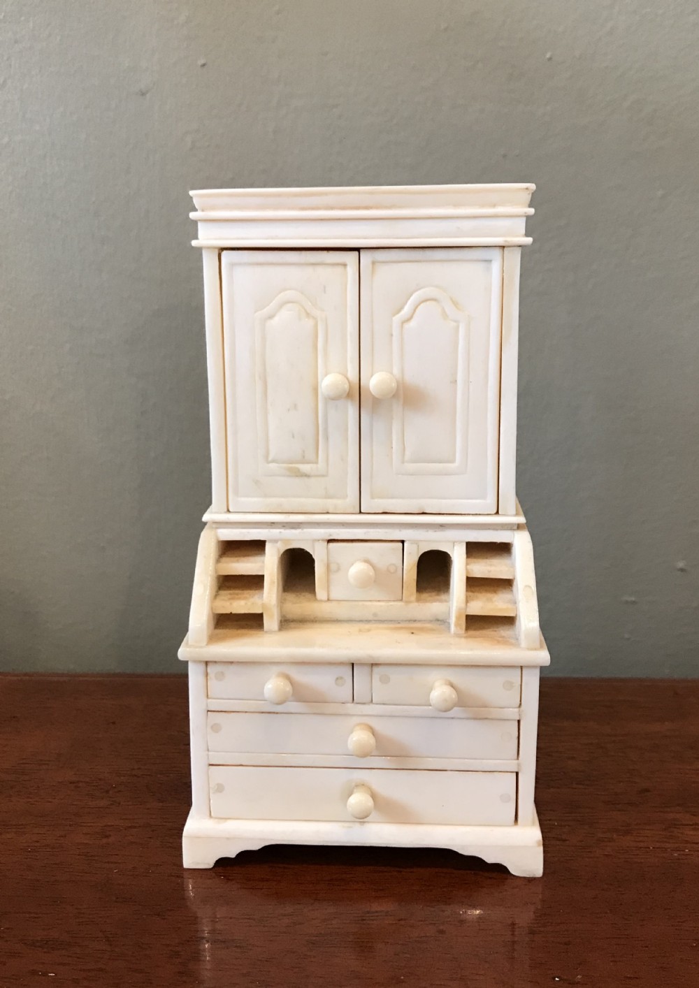 Super 19th Century Ivory Miniature Bureau