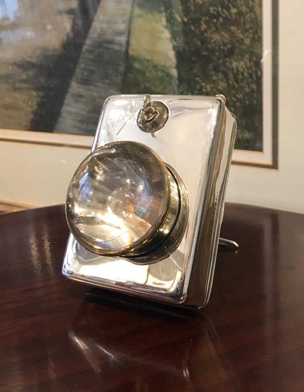 George VI WW2 Solid Silver Officers Lamp