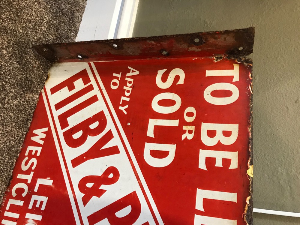 Double Sided Estate Agents Advertising Enamel Sign View IV