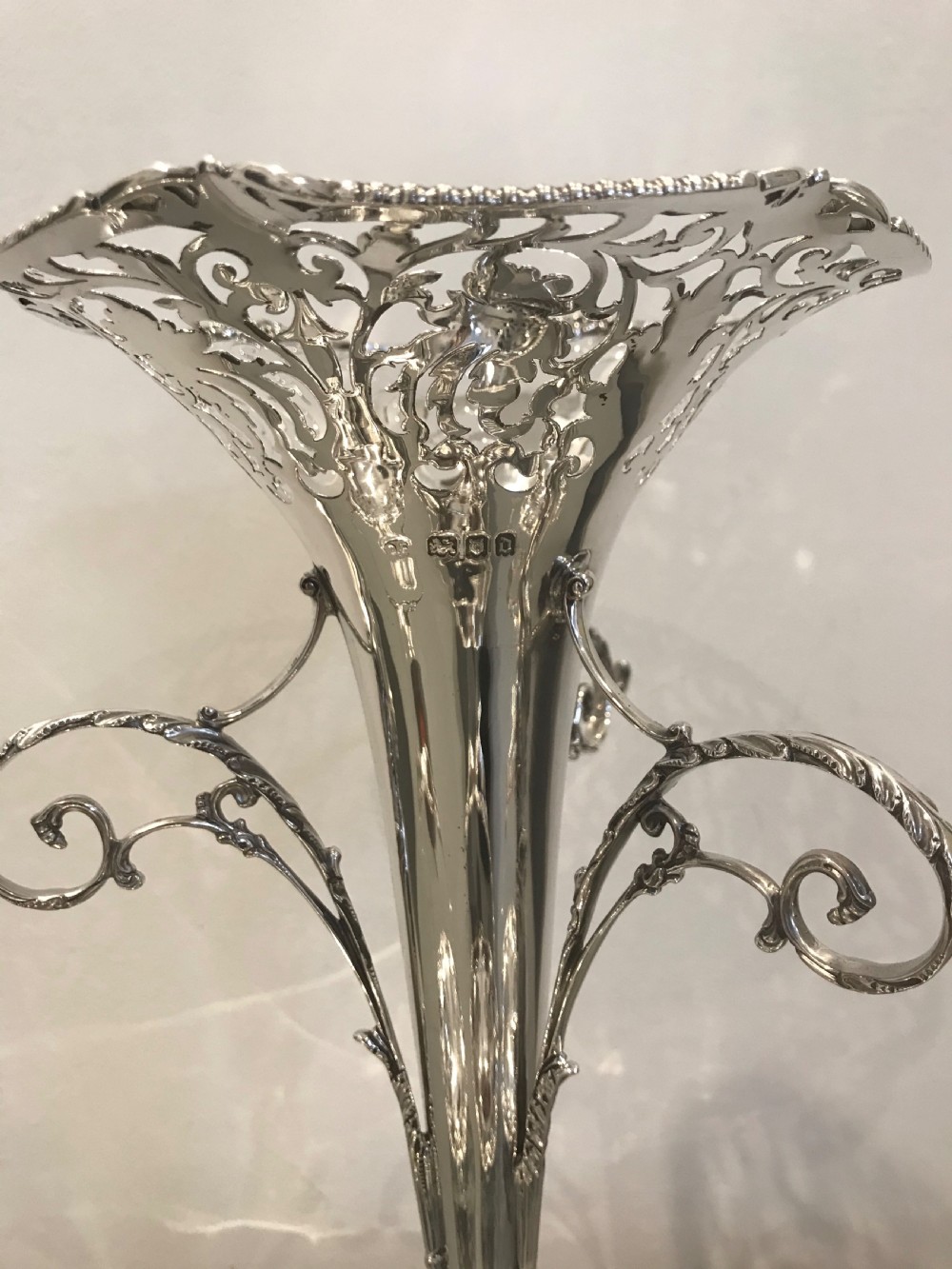 Impressive George V Solid Silver Epergne View III