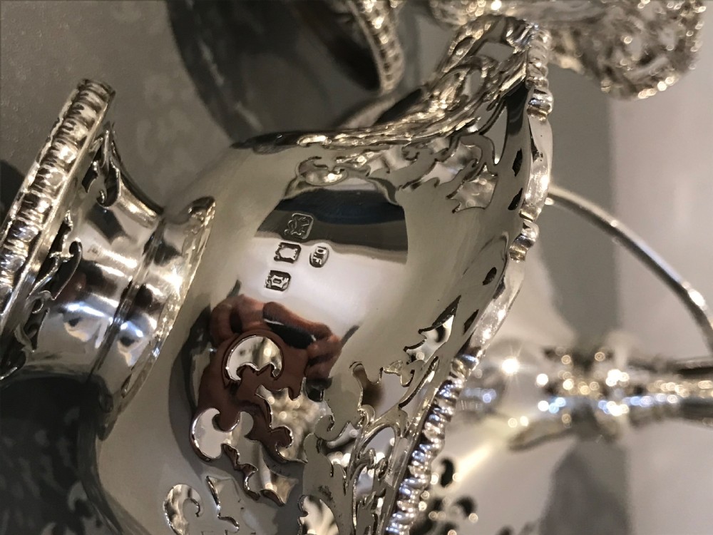 Impressive George V Solid Silver Epergne View IV