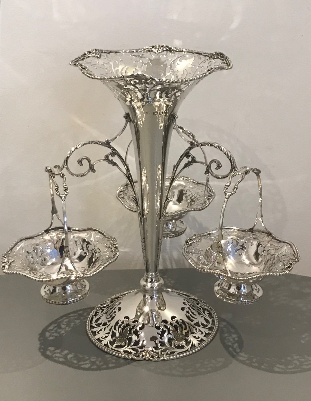Impressive George V Solid Silver Epergne View V