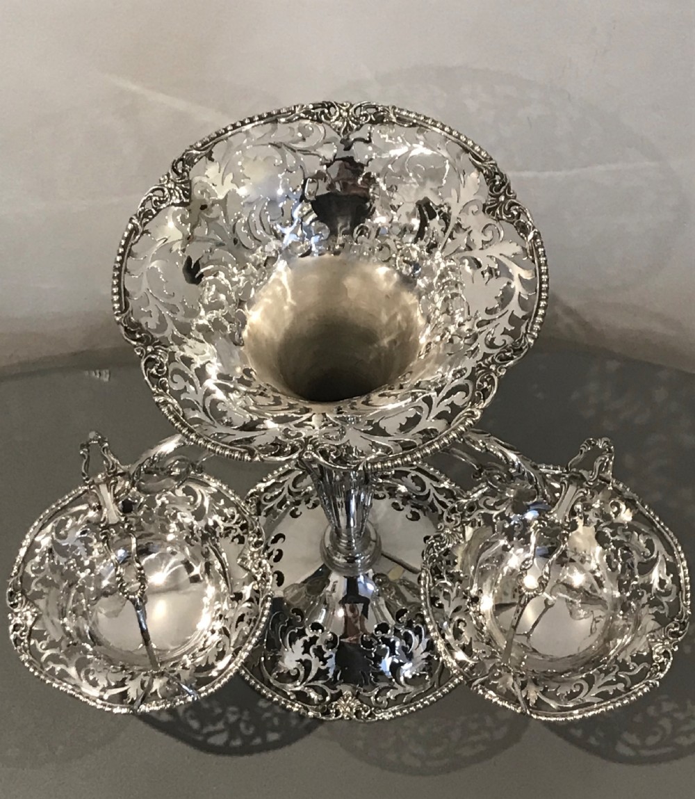 Impressive George V Solid Silver Epergne View VI