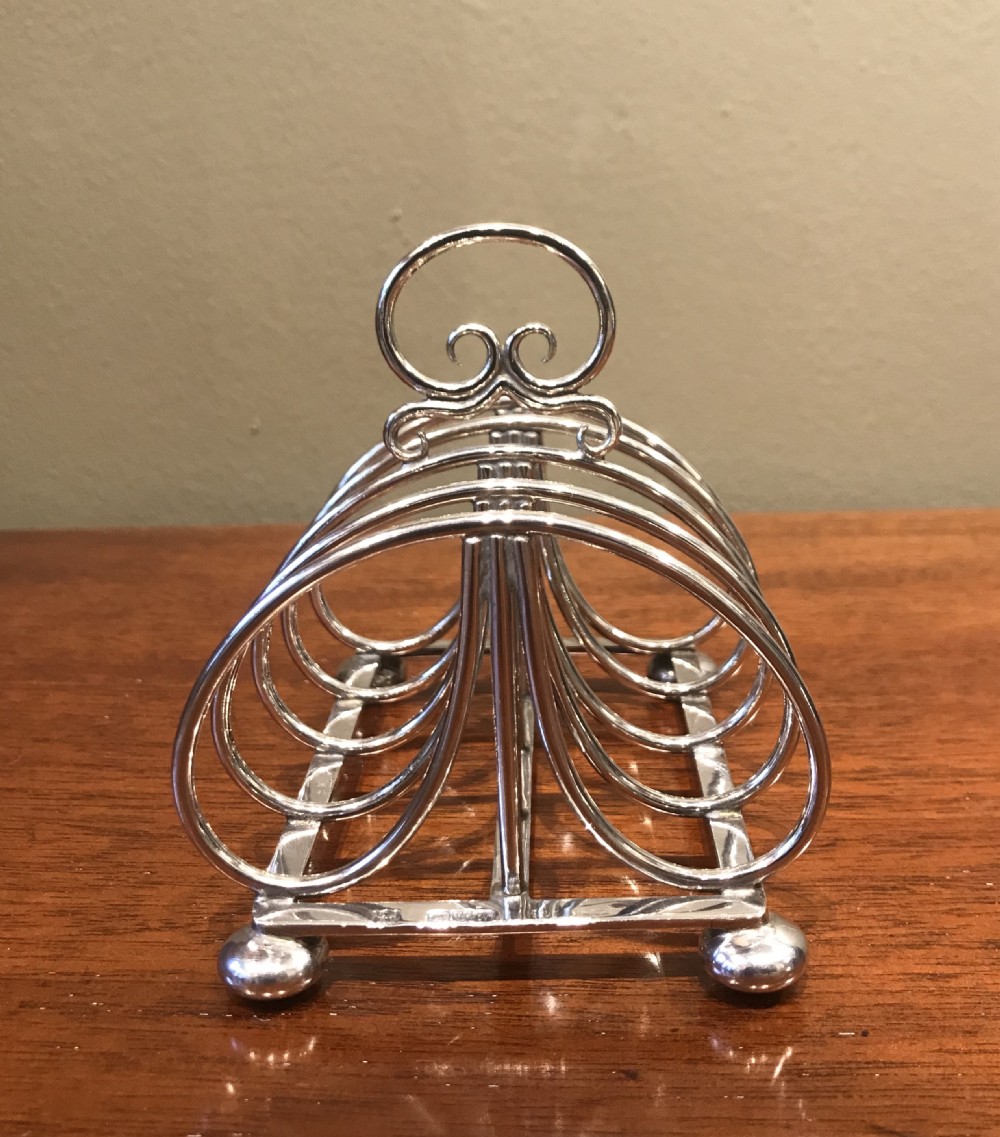 A good George V Solid Silver Toast Rack, Chester 1913 View II