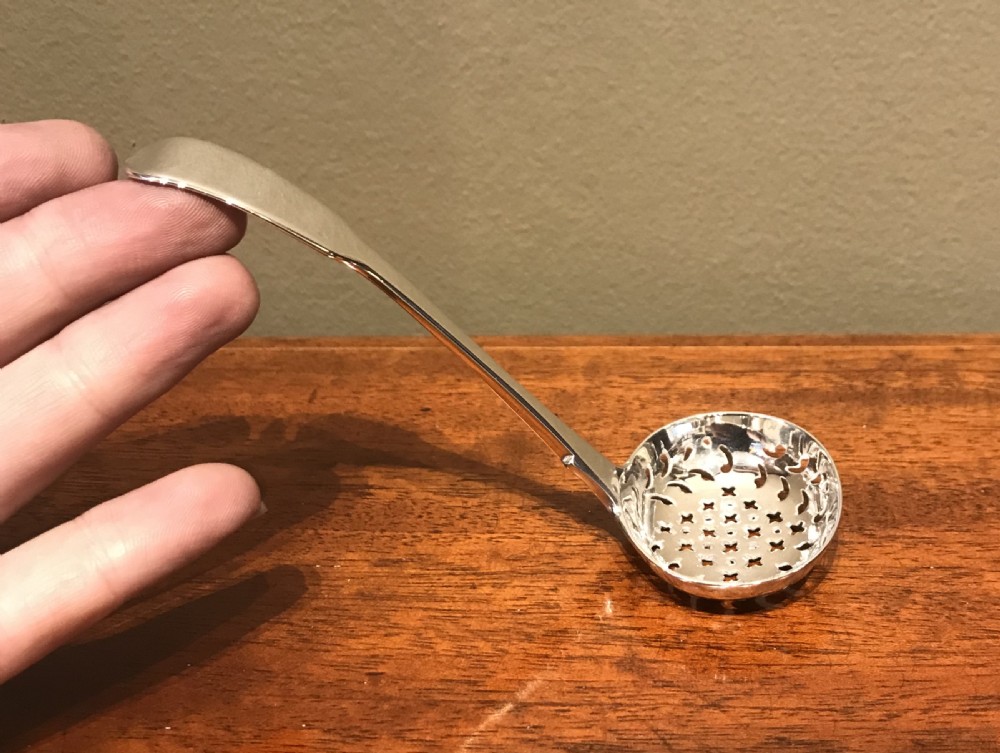 George III solid silver sifter spoon, 1814 View IV