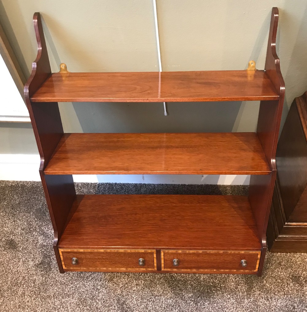 Edwardian Mahogany Wall Shelves View III