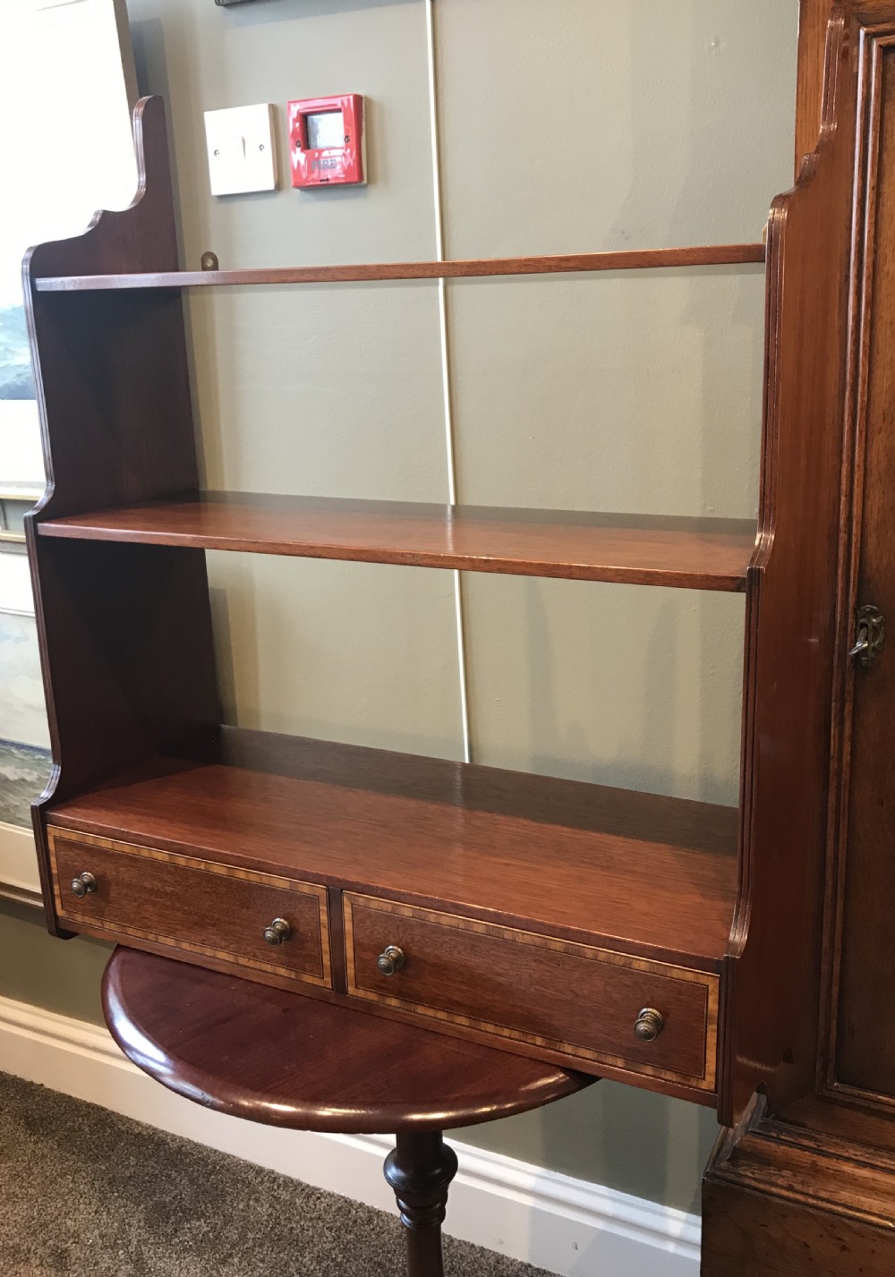 Edwardian Mahogany Wall Shelves View V