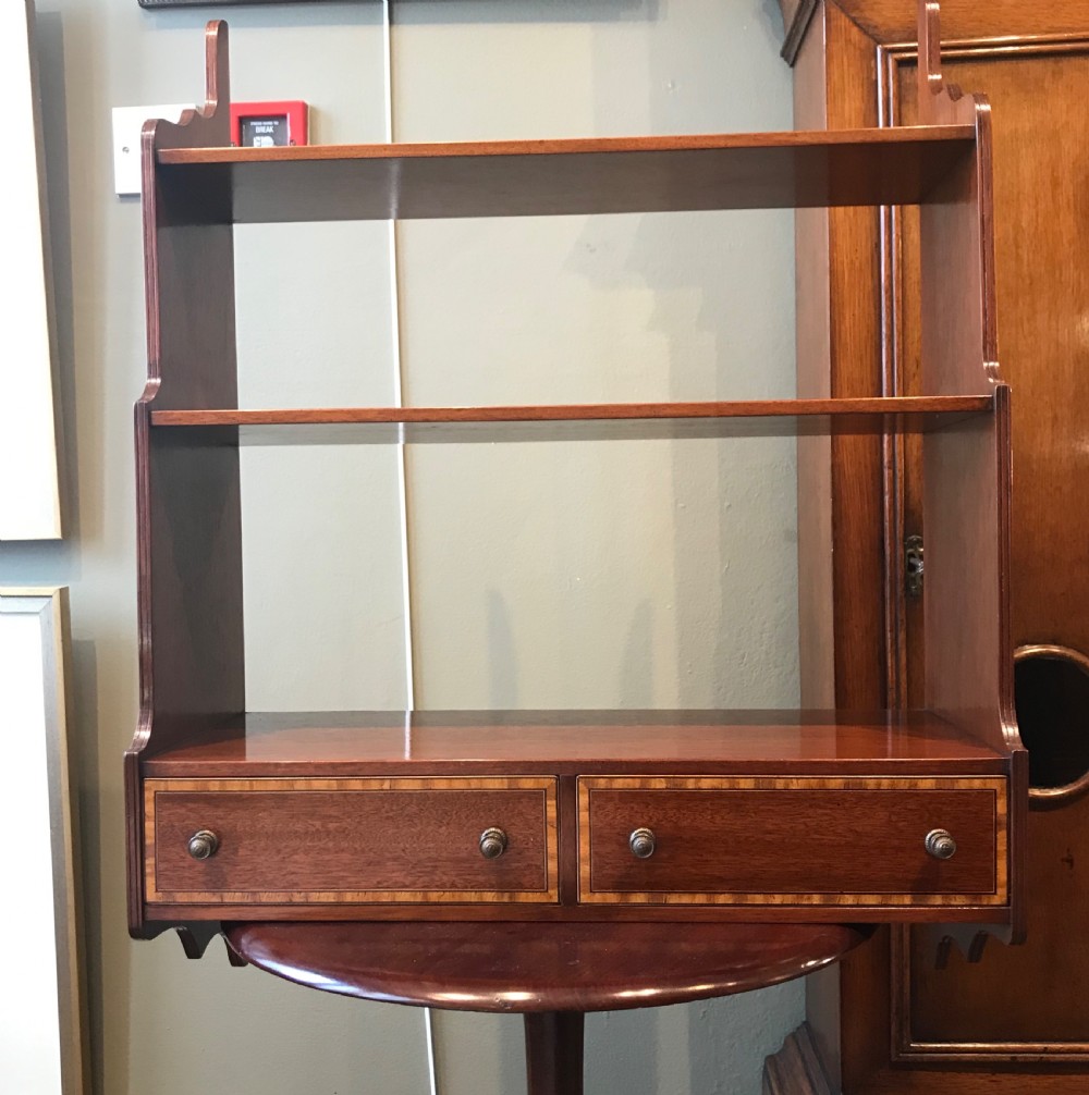 Edwardian Mahogany Wall Shelves View VII