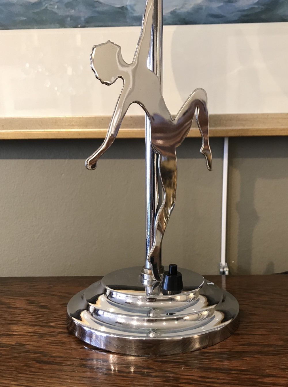 Fabulous Art Deco Chrome Table Lamp View IV