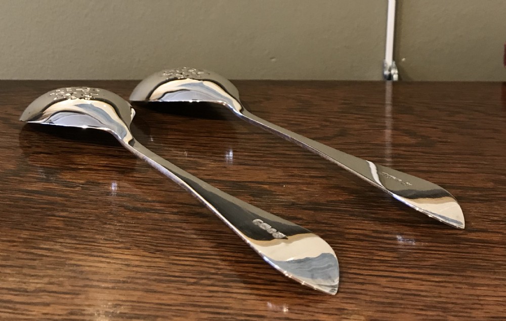Pair of Victorian Silver Berry Spoons View VI