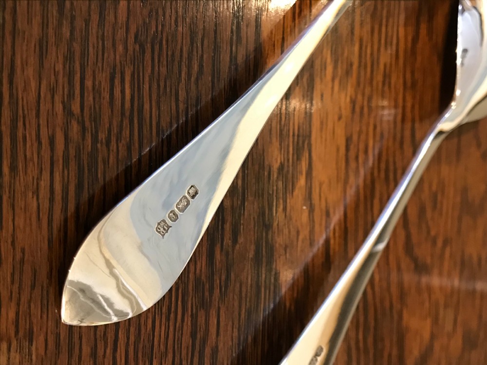 Pair of Victorian Silver Berry Spoons View VIII