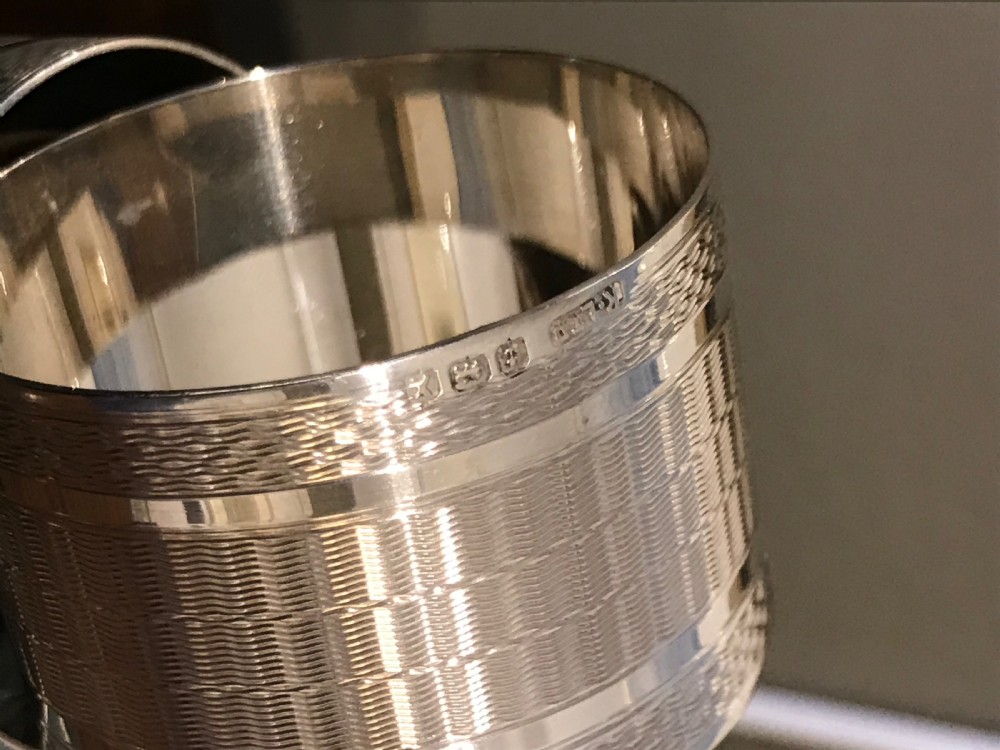 Pair of Silver Napkin Rings in Original Boxes View II