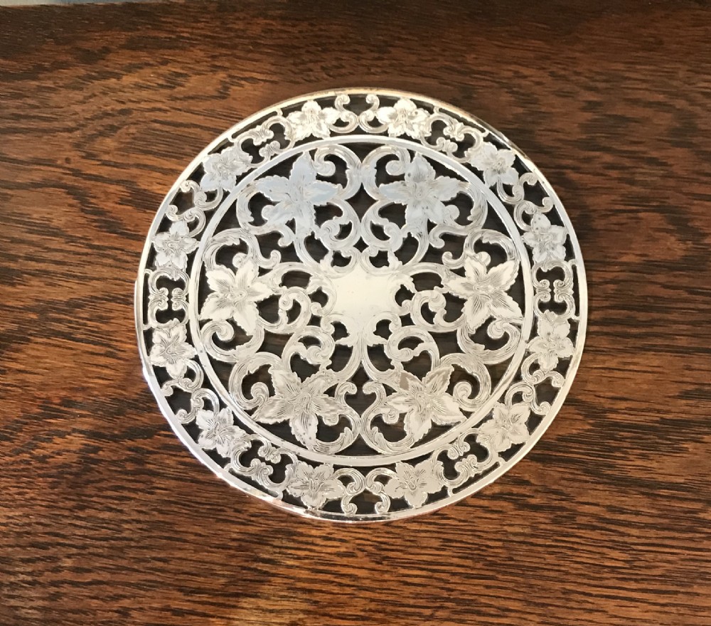 Ornate Solid Silver Teapot Stand
