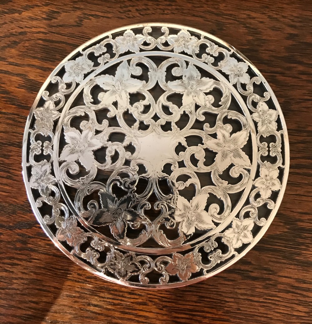 Ornate Solid Silver Teapot Stand View III