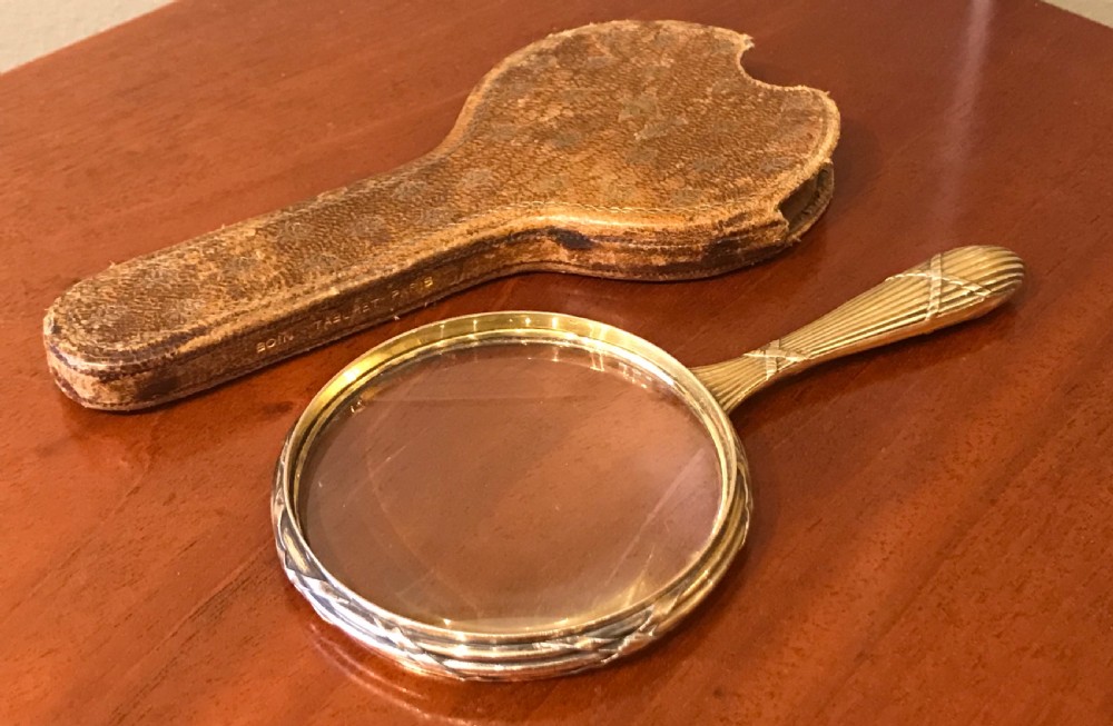 Wonderful Silver Gilt Magnifying Glass by Boin Taburet View VII