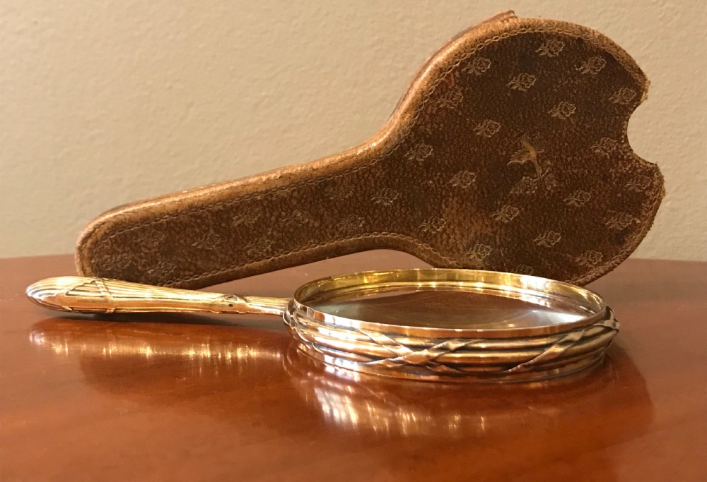 Wonderful Silver Gilt Magnifying Glass by Boin Taburet View X