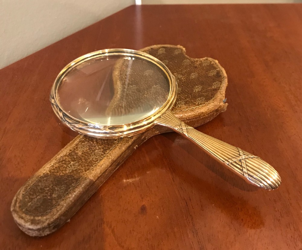 Wonderful Silver Gilt Magnifying Glass by Boin Taburet View XI