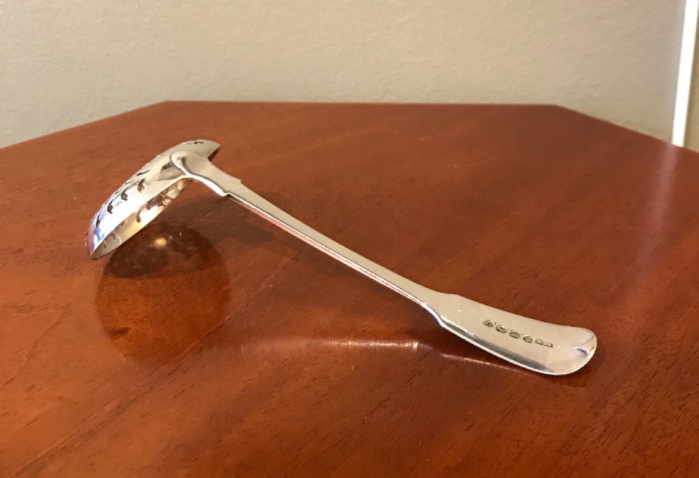 Quality William IV Silver Sifter Spoon View III