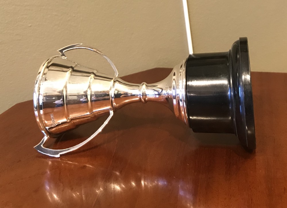 Stylish Solid Silver Twin Handled Trophy View III