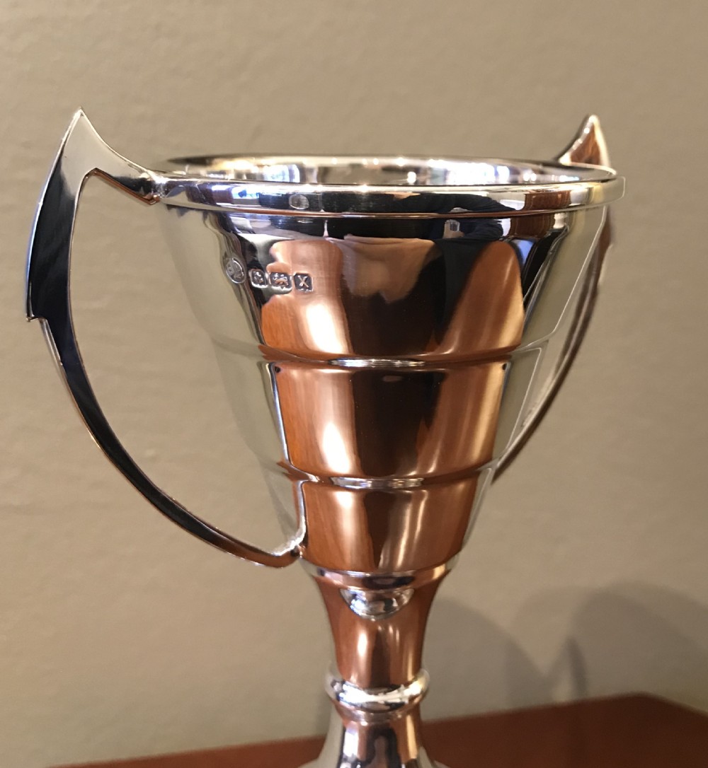 Stylish Solid Silver Twin Handled Trophy View V
