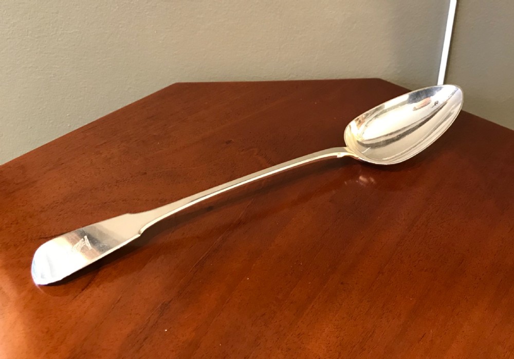 Superb George III Silver Basting Spoon by Solomon Hougham View II