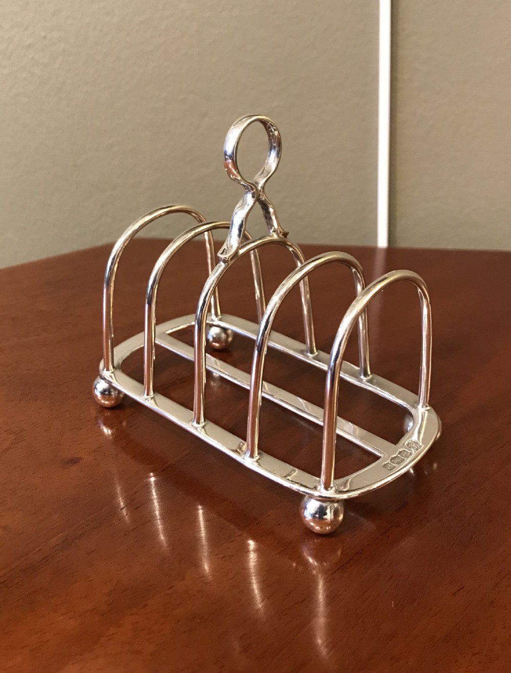 George V Solid Silver Toast Rack