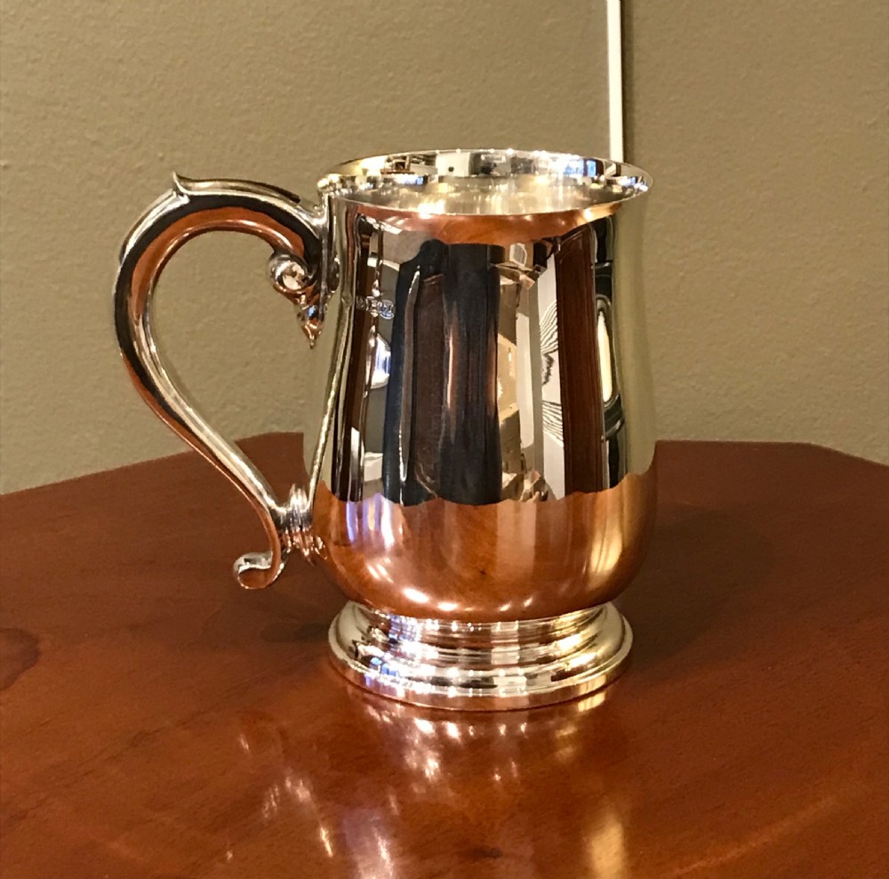 Solid Silver Pint Tankard, Adie Brothers View V