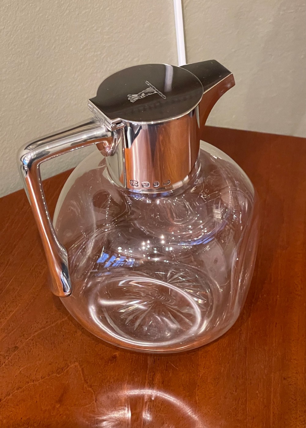 Rare Arts & Crafts Silver Claret Jug by Hukin & Heath View III