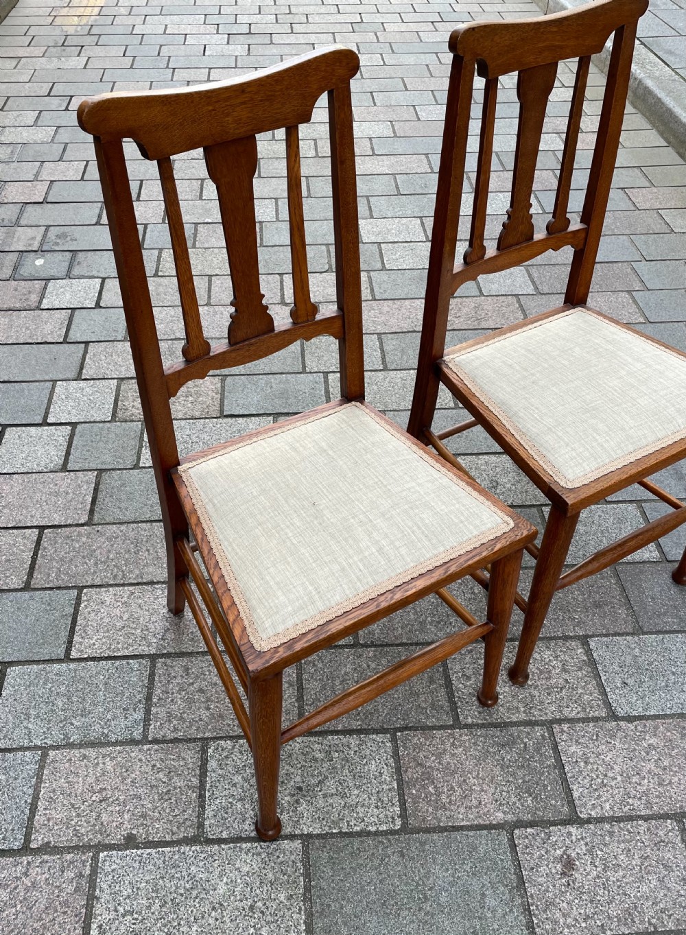 Pair of Arts & Crafts Oak Chairs View V