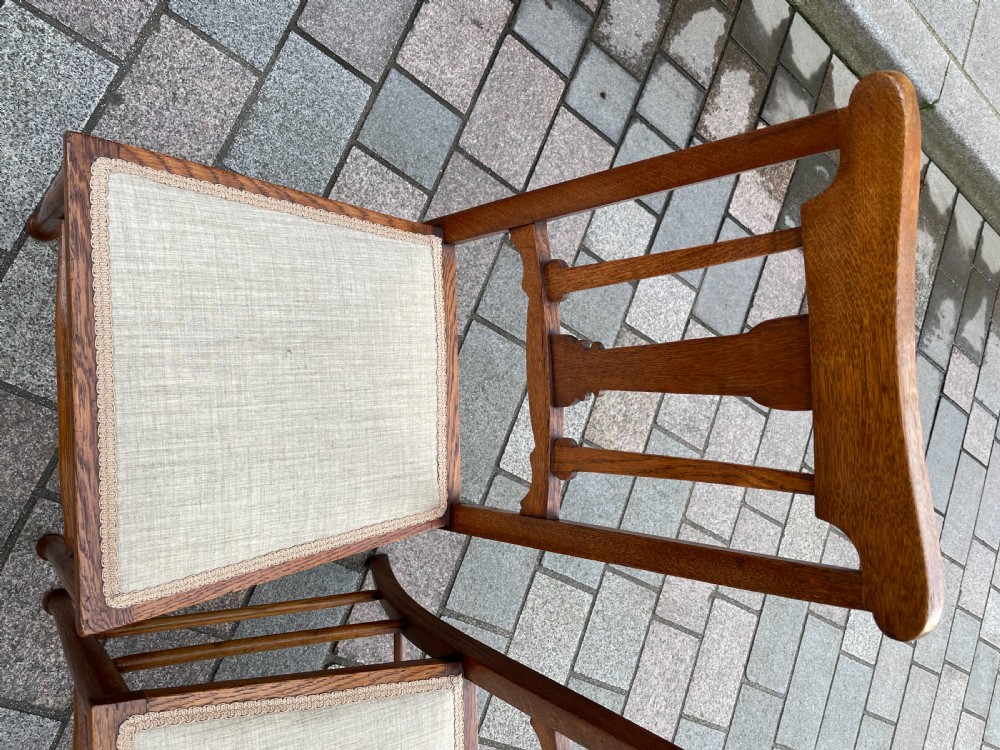 Pair of Arts & Crafts Oak Chairs View VI