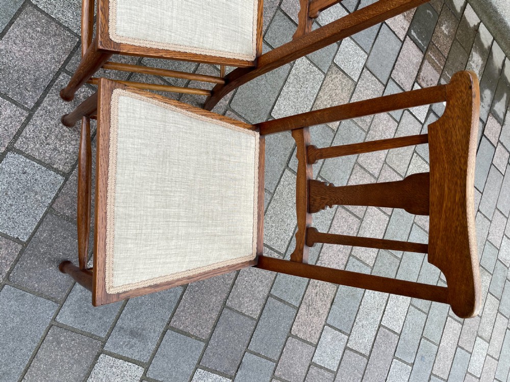 Pair of Arts & Crafts Oak Chairs View VII