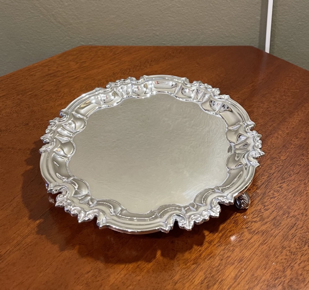 A good George V Solid Silver Card Tray
