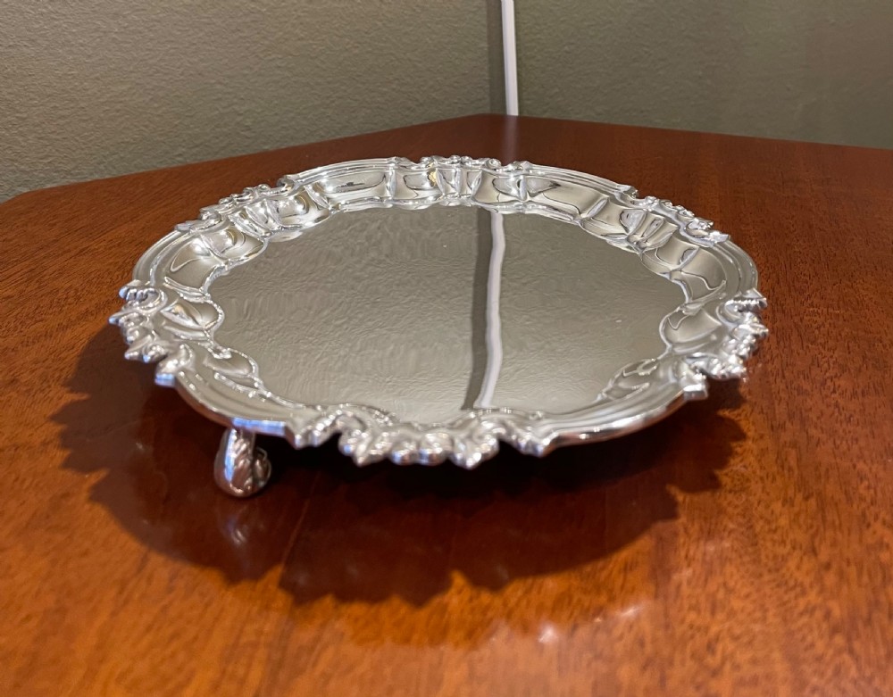 A good George V Solid Silver Card Tray View IV