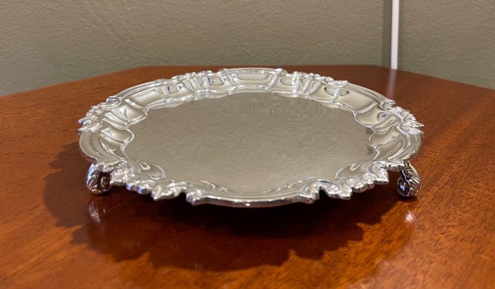 A good George V Solid Silver Card Tray View V