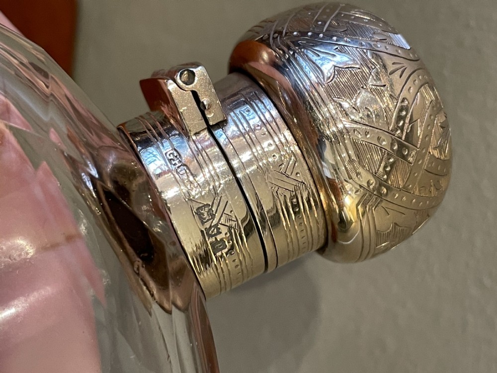 Quality Edwardian Silver Gilt Hip Flask, 1910 View VI