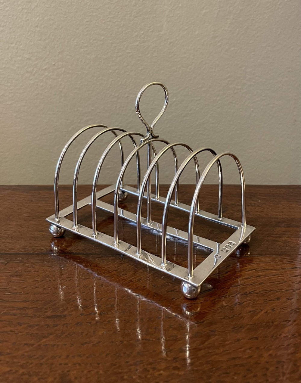 Victorian Silver Toast Rack, 1896