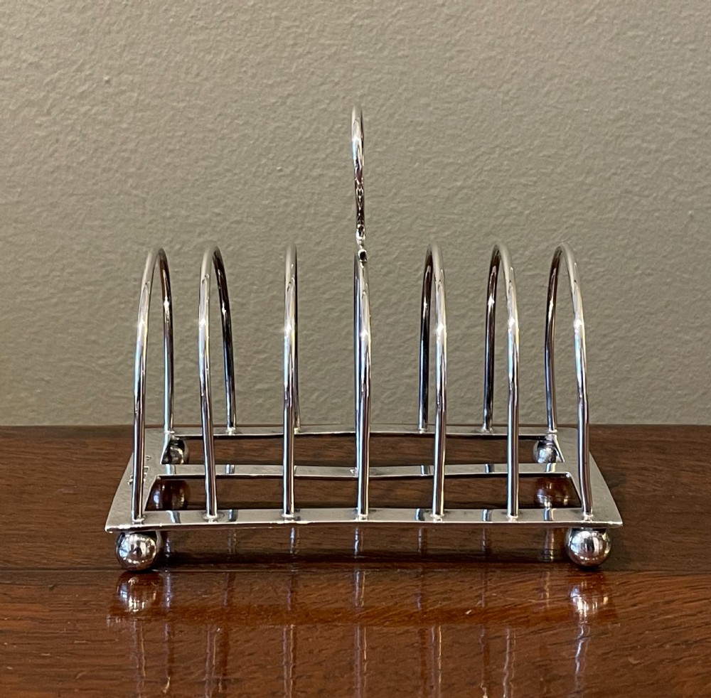 Victorian Silver Toast Rack, 1896 View II