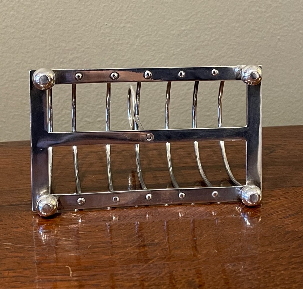 Victorian Silver Toast Rack, 1896 View VII