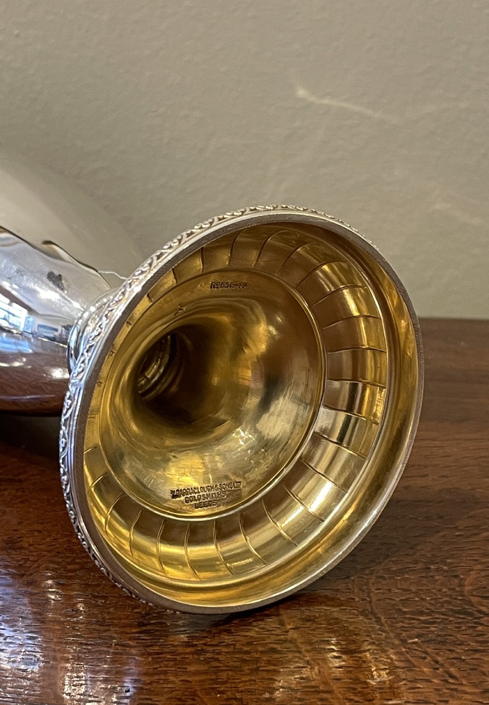 Quality George V Solid Silver Vase, Chester View IV