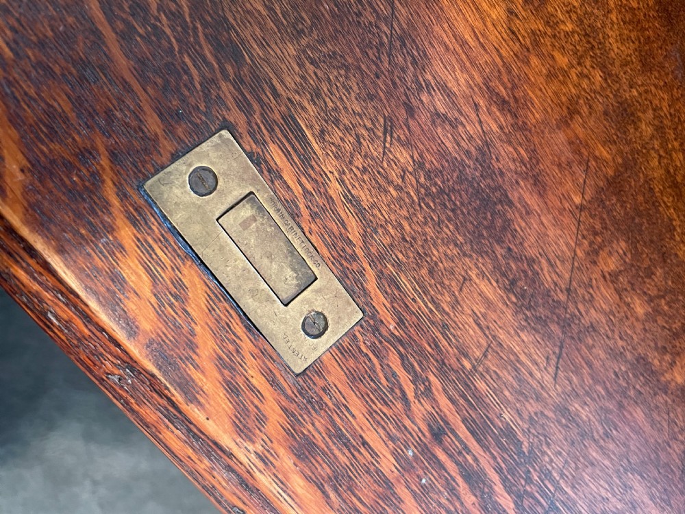 Quality Late Victorian Oak roll Top Desk View VII