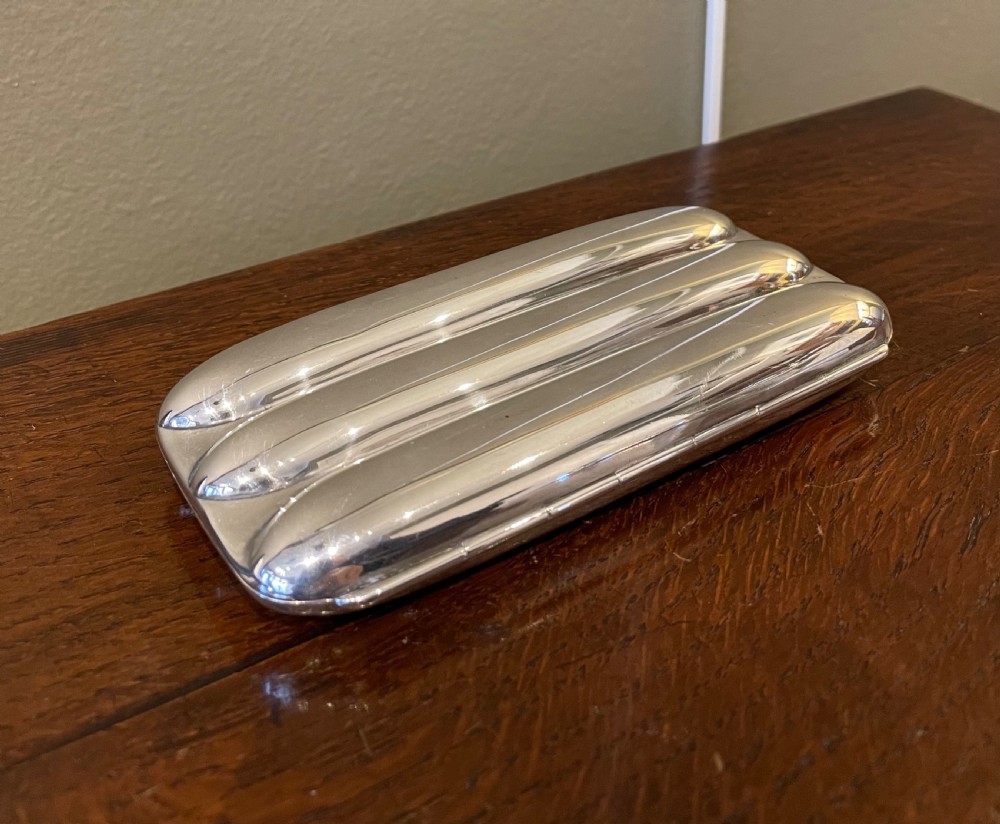 Edwardian Solid Silver Cigar Holder, 1908