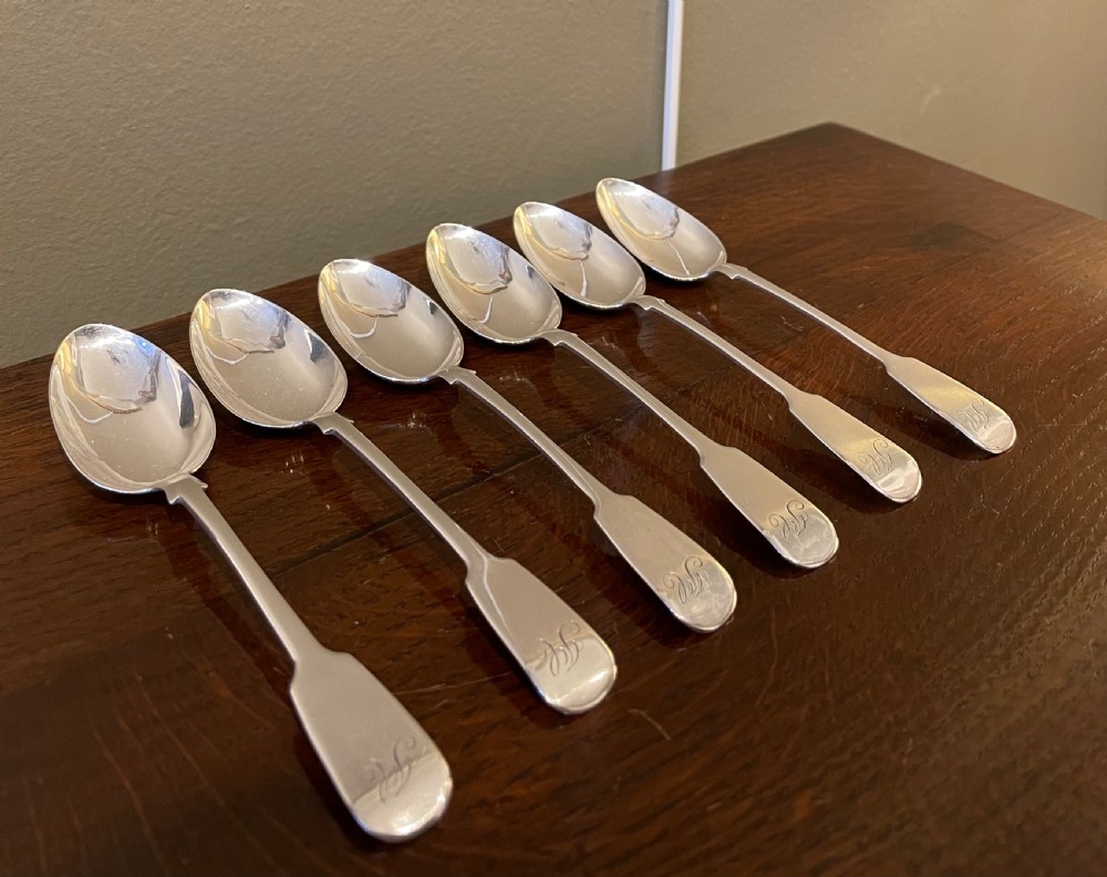 Rare Set of Six Scottish Silver Spoons, 1839 View II