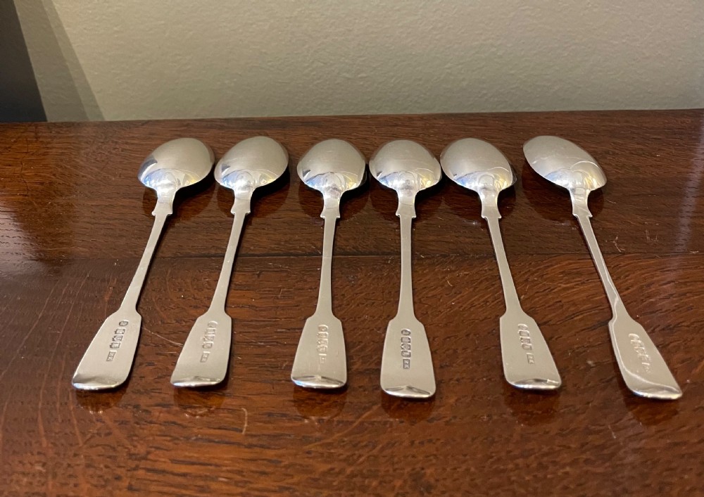 Rare Set of Six Scottish Silver Spoons, 1839 View III