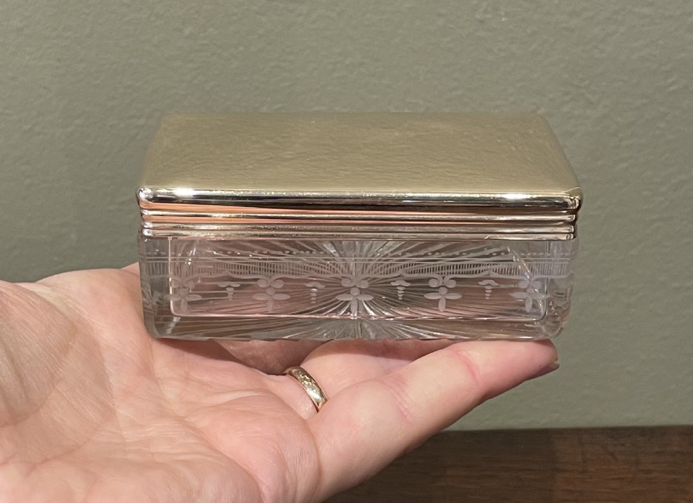 Stunning Victorian Silver Gilt and Glass Dressing Table Jar by Jenner and Knewstub View II
